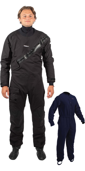 2025 Gul Hombres Dartmouth Traje Seco Y Forro Interior Eclip Zip GM0378-B9 - Black
